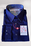 JOHN LENNON Mens Wilton Long Sleeve Shirt '24 - Navy, MENS SHIRTS, JOHN LENNON, Elwood 101