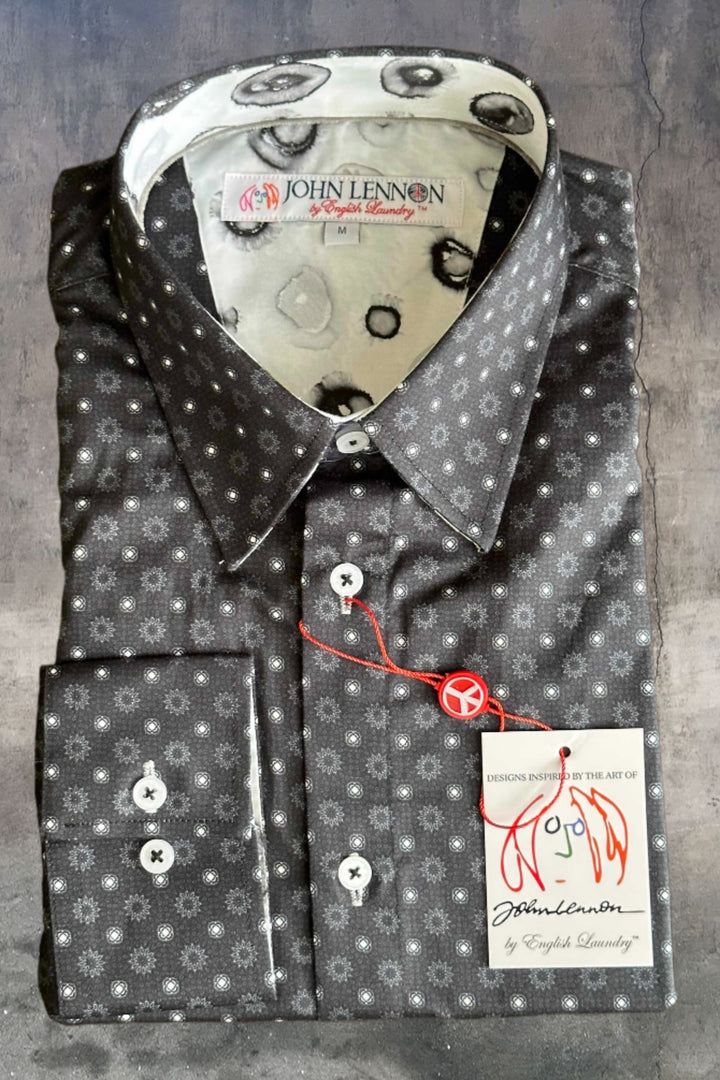 JOHN LENNON Mens Yarmouth Long Sleeve Shirt - Black, MENS SHIRTS, JOHN LENNON, Elwood 101
