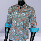 JOHN LENNON Mens Berwick Paisley Shirt - Red, MENS SHIRTS, JOHN LENNON, Elwood 101