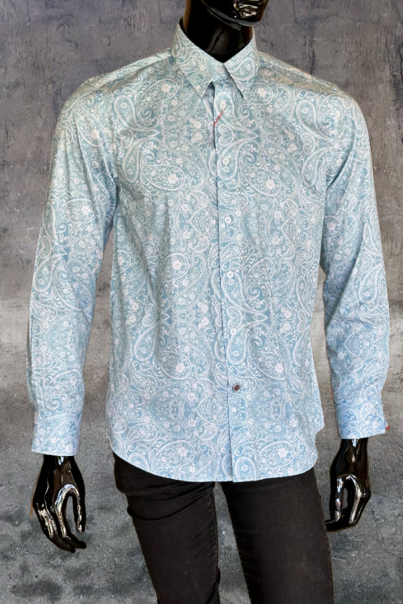 JOHN LENNON Mens Bridlington Paisley Shirt - Dust, MENS SHIRTS, JOHN LENNON, Elwood 101
