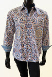 JOHN LENNON Mens Burnley Long Sleeve Shirt - Rust, MENS SHIRTS, JOHN LENNON, Elwood 101