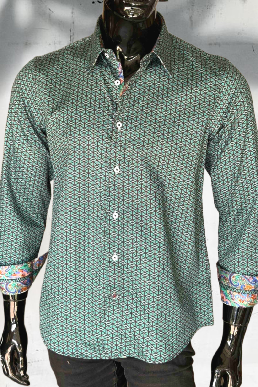 JOHN LENNON Mens Fosdyke Long Sleeve Shirt - Teal, MENS SHIRTS, JOHN LENNON, Elwood 101