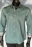 JOHN LENNON Mens Fosdyke Long Sleeve Shirt - Teal, MENS SHIRTS, JOHN LENNON, Elwood 101