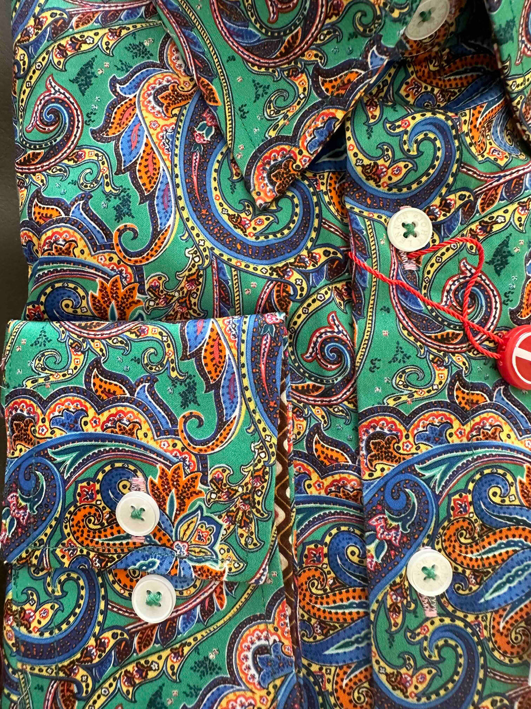 JOHN LENNON Mens Grimsby Long Sleeve Paisley Shirt - Lawn, MENS SHIRTS, JOHN LENNON, Elwood 101