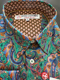 JOHN LENNON Mens Grimsby Long Sleeve Paisley Shirt - Lawn, MENS SHIRTS, JOHN LENNON, Elwood 101