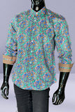 JOHN LENNON Mens Grimsby Long Sleeve Paisley Shirt - Lawn, MENS SHIRTS, JOHN LENNON, Elwood 101