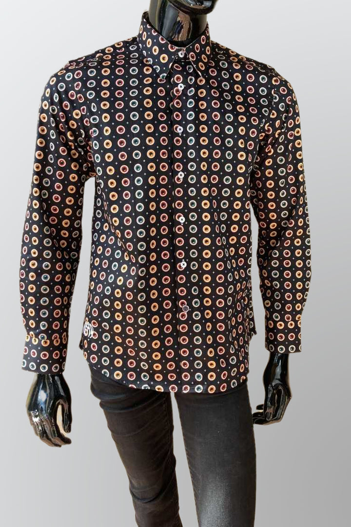 JOHN LENNON Mens Heaton Moor Long Sleeve Shirt - Black, MENS SHIRTS, JOHN LENNON, Elwood 101