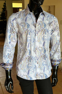 JOHN LENNON Mens Huddersfield  Long Sleeve Shirt - Paisley, MENS SHIRTS, JOHN LENNON, Elwood 101