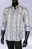 JOHN LENNON Mens Ipswich Paisley Shirt - Putty, MENS SHIRTS, JOHN LENNON, Elwood 101