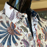 JOHN LENNON Mens Leeds Paisley Shirt - White, MENS SHIRTS, JOHN LENNON, Elwood 101