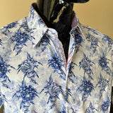 JOHN LENNON Mens Sheffield Short Sleeve Paisley Shirt - Blue, MENS SHIRTS, JOHN LENNON, Elwood 101