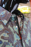 JOHN LENNON Mens Humber Long Sleeve Paisley Shirt Mint, MENS SHIRTS, JOHN LENNON, Elwood 101