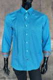 JOHN LENNON Mens Newhaven Shirt - Turquoise, MENS SHIRTS, JOHN LENNON, Elwood 101