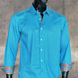 JOHN LENNON Mens Newhaven Shirt - Turquoise, MENS SHIRTS, JOHN LENNON, Elwood 101