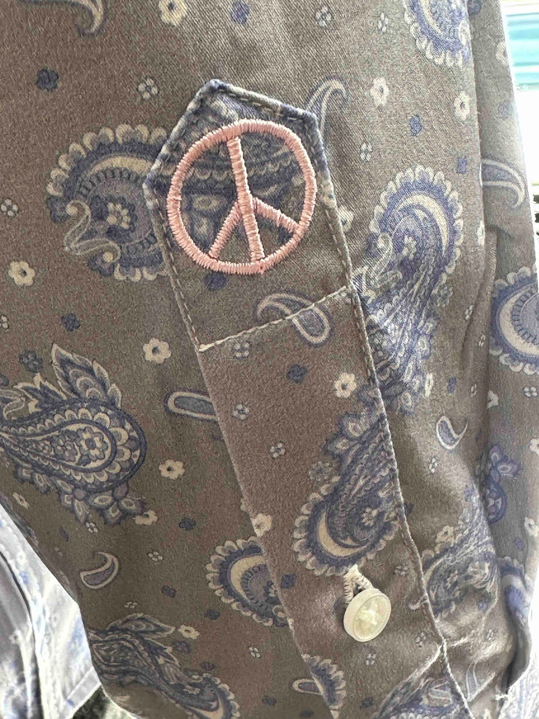 JOHN LENNON Mens Newport Long Sleeve Paisley Shirt - Mist, MENS SHIRTS, JOHN LENNON, Elwood 101