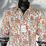 JOHN LENNON Mens Tyne Long Sleeve Paisley Shirt - Khaki, MENS SHIRTS, JOHN LENNON, Elwood 101