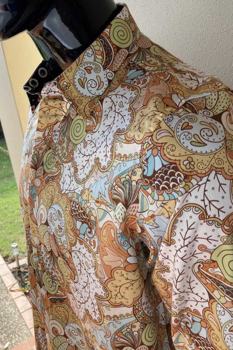 JOHN LENNON Mens Watford Long Sleeve Paisley Shirt - Mustard, MENS SHIRTS, JOHN LENNON, Elwood 101
