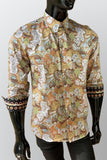 JOHN LENNON Mens Watford Long Sleeve Paisley Shirt - Mustard, MENS SHIRTS, JOHN LENNON, Elwood 101