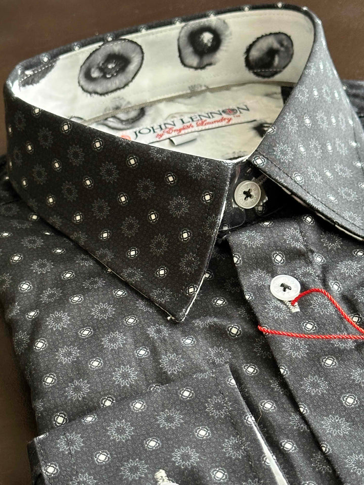JOHN LENNON Mens Yarmouth Long Sleeve Shirt - Black, MENS SHIRTS, JOHN LENNON, Elwood 101