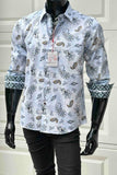 JOHN LENNON Mens Ashbury Long Sleeve Paisley Shirt - White