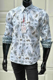 JOHN LENNON Mens Ashbury Long Sleeve Paisley Shirt - White
