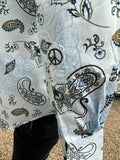 JOHN LENNON Mens Ashbury Long Sleeve Paisley Shirt - White