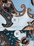 JOHN LENNON Mens Atherton Long Sleeve Paisley Shirt - Steel