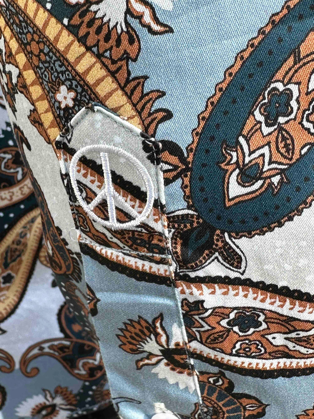 JOHN LENNON Mens Atherton Long Sleeve Paisley Shirt - Steel, MENS SHIRTS, JOHN LENNON, Elwood 101