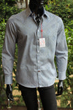 JOHN LENNON Mens Bailey Long Sleeve Shirt - Steel, MENS SHIRTS, JOHN LENNON, Elwood 101