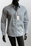 JOHN LENNON Mens Bailey Long Sleeve Shirt - Steel, MENS SHIRTS, JOHN LENNON, Elwood 101