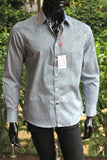 JOHN LENNON Mens Bailey Long Sleeve Shirt - Steel, MENS SHIRTS, JOHN LENNON, Elwood 101