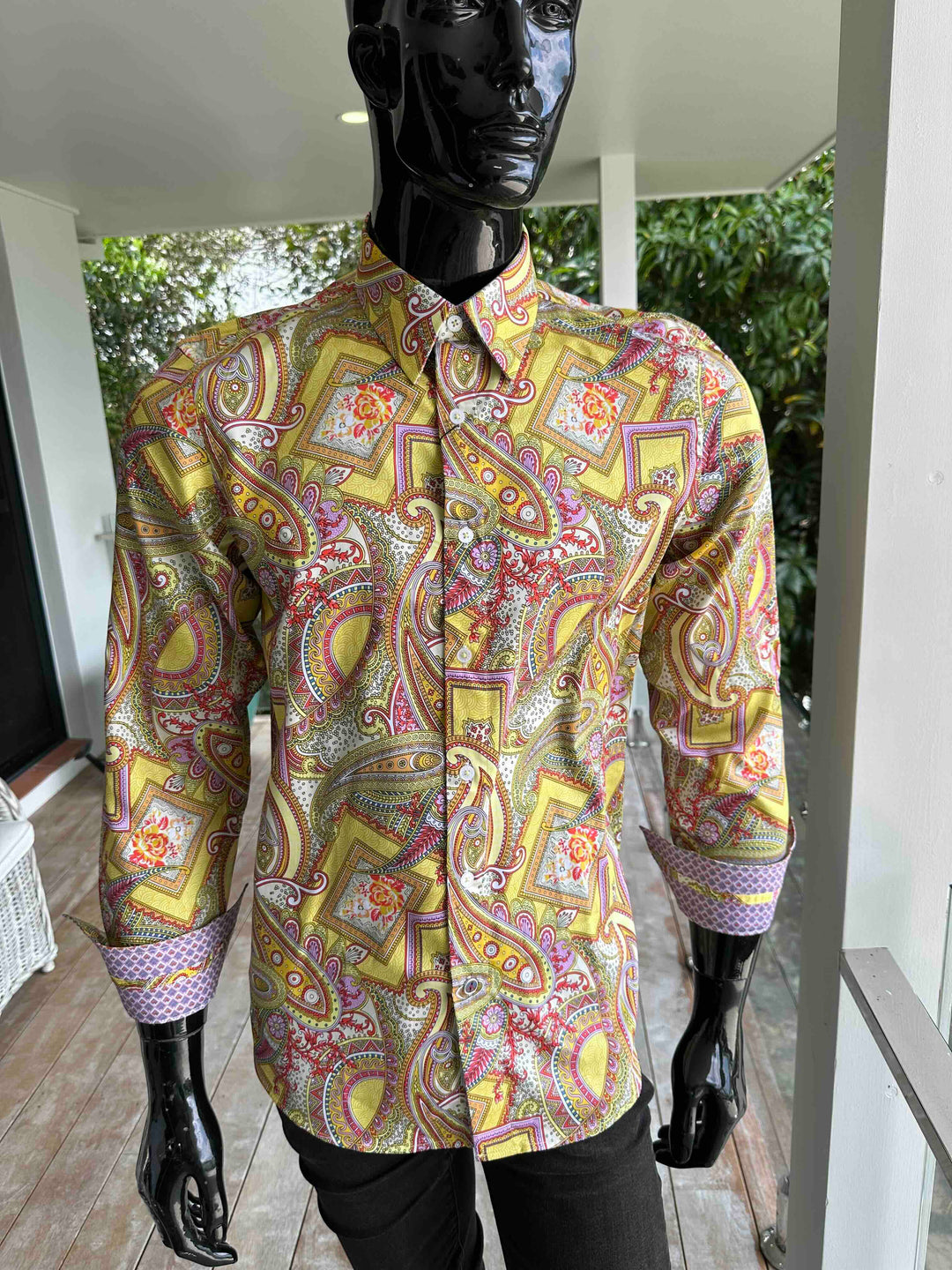 JOHN LENNON Mens Bath Long Sleeve Paisley Shirt in Multi Print, MENS SHIRTS, JOHN LENNON, Elwood 101