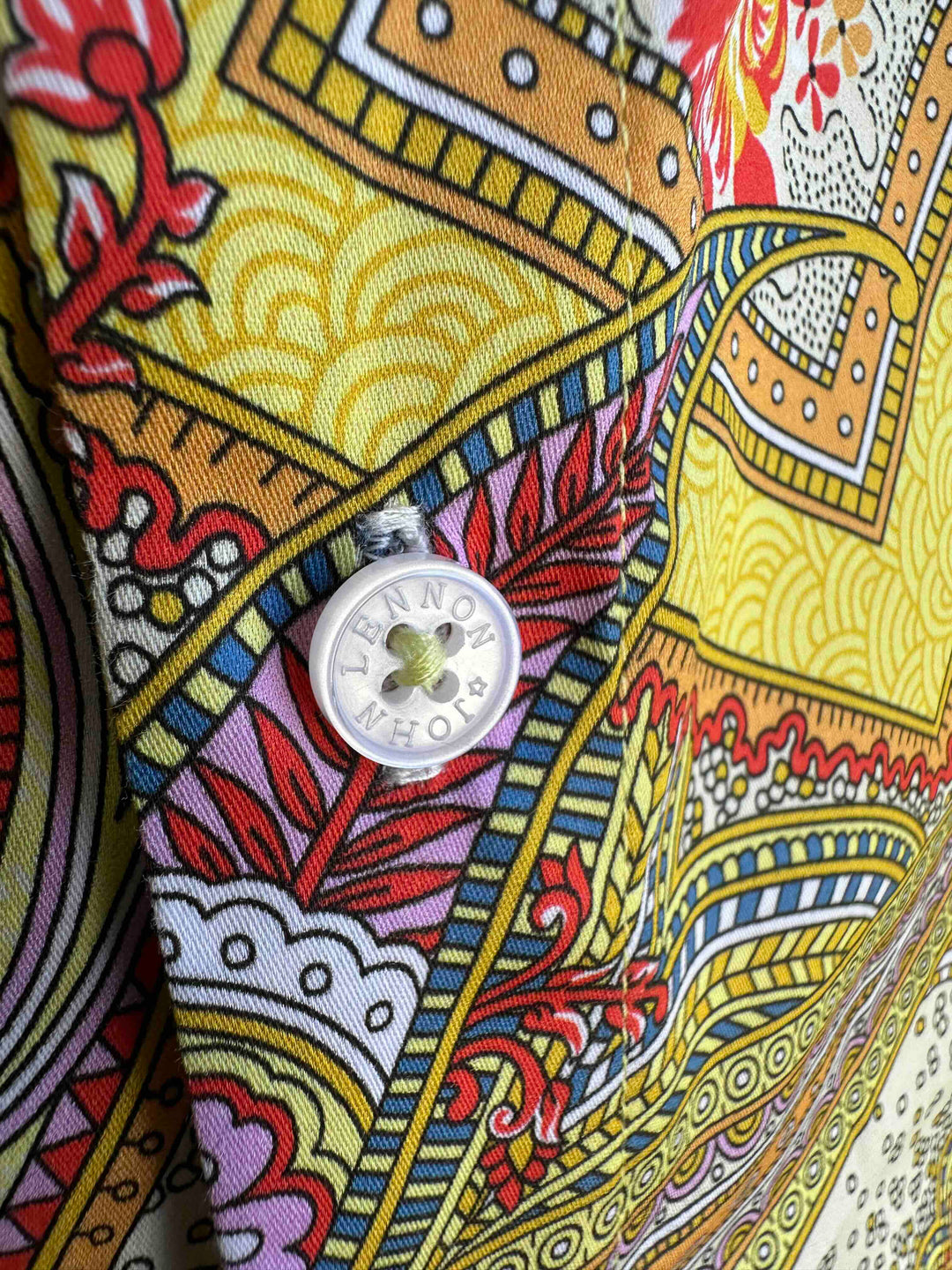 JOHN LENNON Mens Bath Short Sleeve Paisley Shirt in Multi