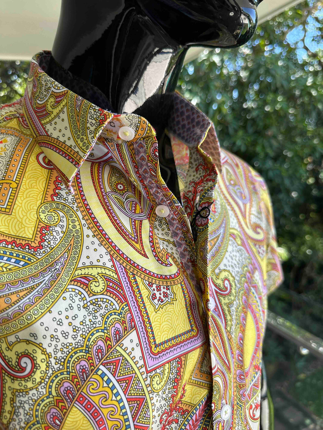 JOHN LENNON Mens Bath Short Sleeve Paisley Shirt in Multi