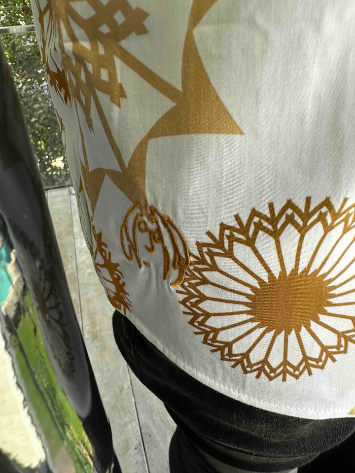 JOHN LENNON Mens Bearwood Short Sleeve Shirt in Ecru