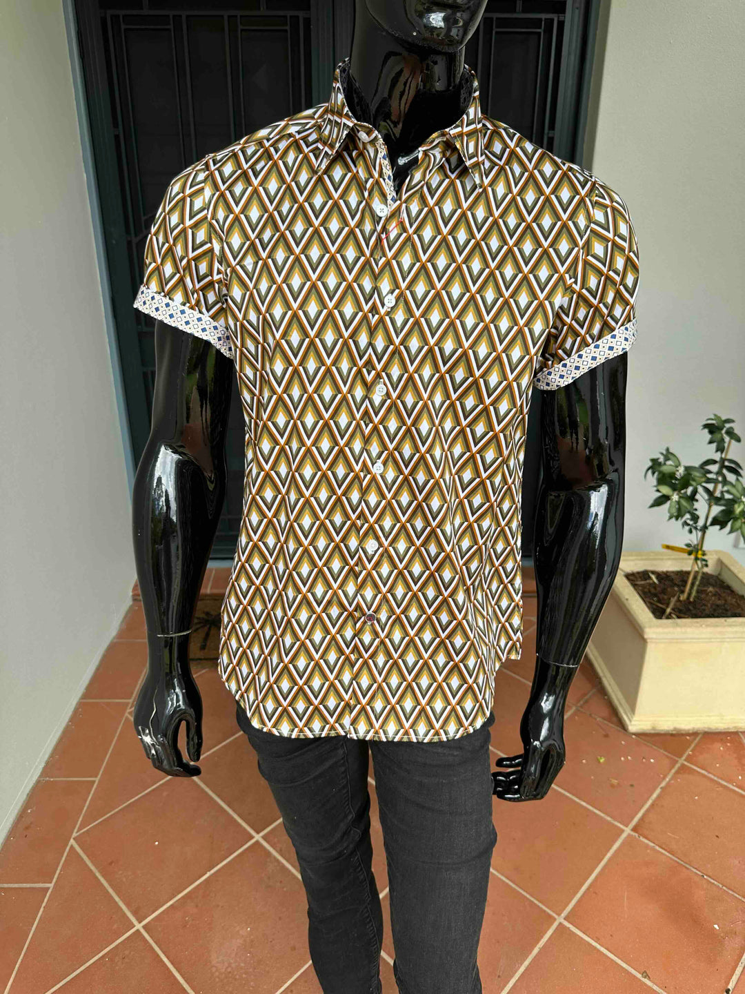 JOHN LENNON Mens Bedworth Short Sleeve Shirt - Mustard, MENS SHIRTS, JOHN LENNON, Elwood 101
