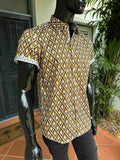 JOHN LENNON Mens Bedworth Short Sleeve Shirt - Mustard, MENS SHIRTS, JOHN LENNON, Elwood 101