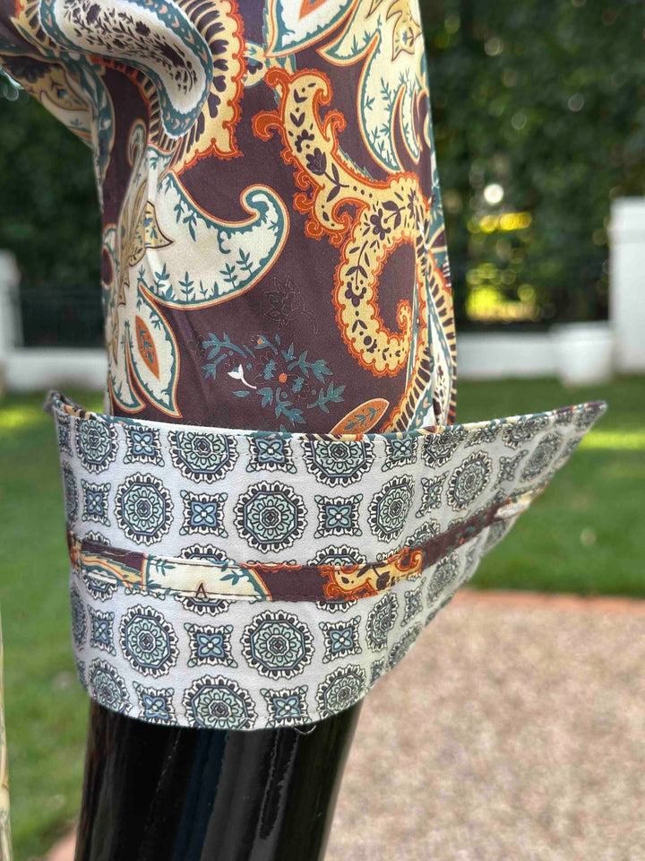 JOHN LENNON Mens Bradbury Long Sleeve Paisley Shirt - Plum, MENS SHIRTS, JOHN LENNON, Elwood 101