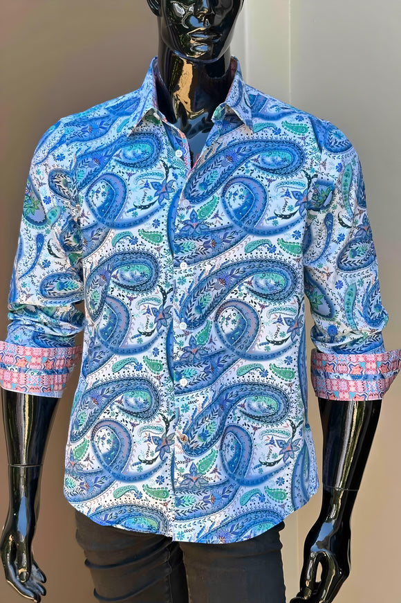 JOHN LENNON Mens Brakley Long Sleeve Shirt - White, MENS SHIRTS, JOHN LENNON, Elwood 101