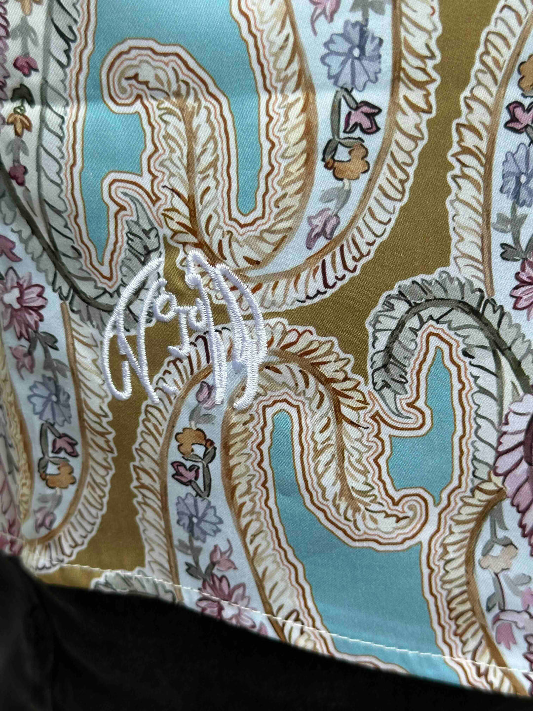 JOHN LENNON Mens Bramhall Long Sleeve Paisley Shirt - Teal, MENS SHIRTS, JOHN LENNON, Elwood 101