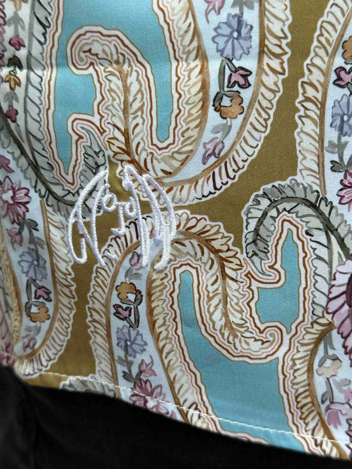 JOHN LENNON Mens Bramhall Long Sleeve Paisley Shirt - Teal, MENS SHIRTS, JOHN LENNON, Elwood 101