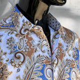 JOHN LENNON Mens Bromley Paisley Long Sleeve Shirt - White, MENS SHIRTS, JOHN LENNON, Elwood 101