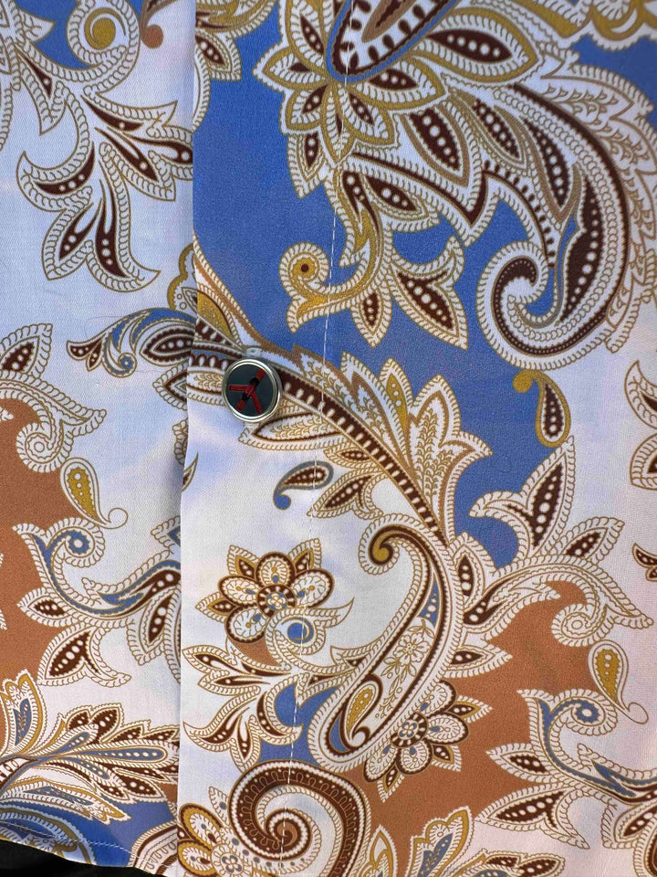 JOHN LENNON Mens Bromley Paisley Long Sleeve Shirt - White, MENS SHIRTS, JOHN LENNON, Elwood 101