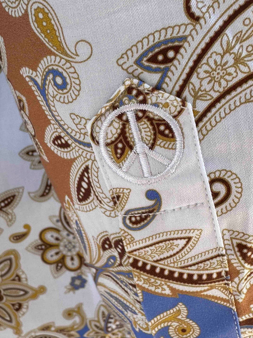 JOHN LENNON Mens Bromley Paisley Long Sleeve Shirt - White, MENS SHIRTS, JOHN LENNON, Elwood 101