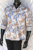 JOHN LENNON Mens Bromley Paisley Long Sleeve Shirt - White, MENS SHIRTS, JOHN LENNON, Elwood 101