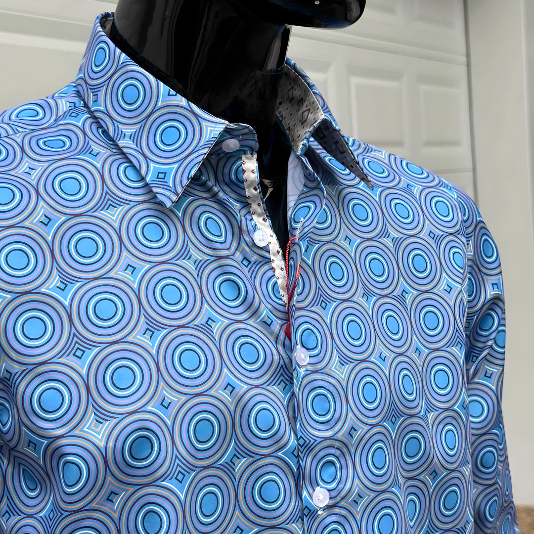 JOHN LENNON Mens Castleton Long Sleeve Shirt - Sapphire, MENS SHIRTS, JOHN LENNON, Elwood 101
