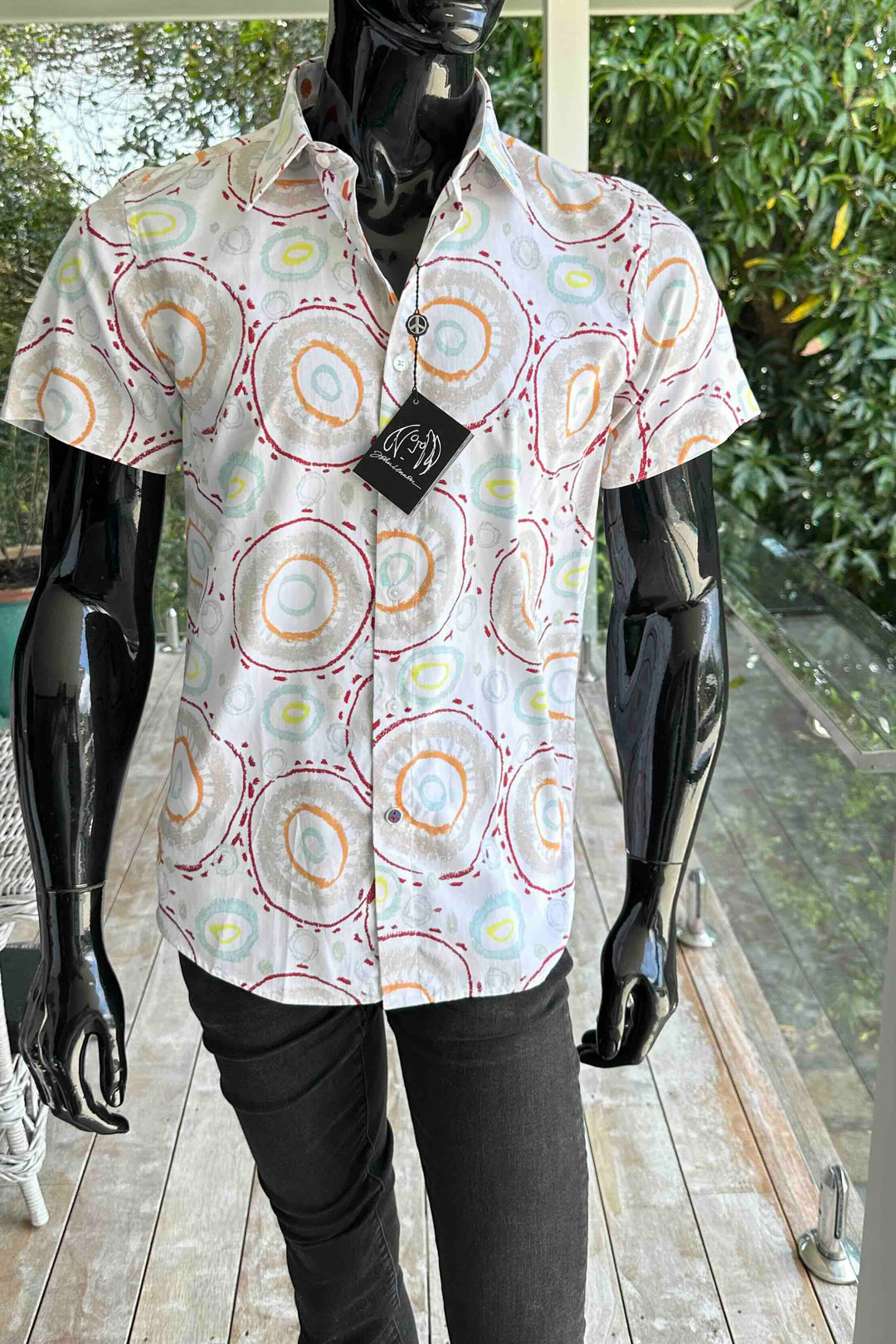 JOHN LENNON Mens Charley Short Sleeve Shirt in White, MENS SHIRTS, JOHN LENNON, Elwood 101