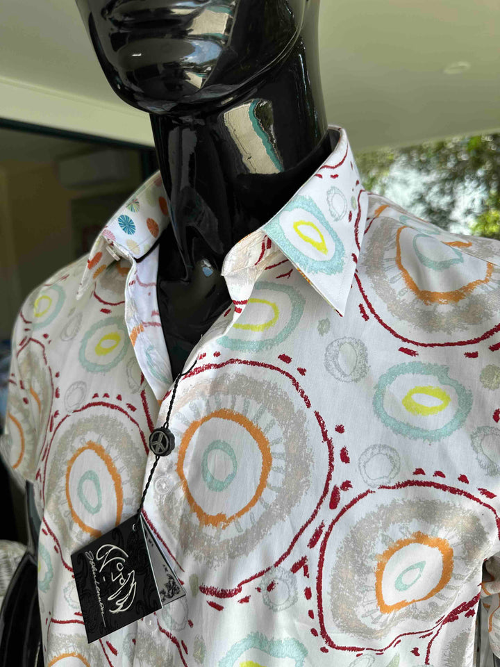 JOHN LENNON Mens Charley Short Sleeve Shirt in White, MENS SHIRTS, JOHN LENNON, Elwood 101