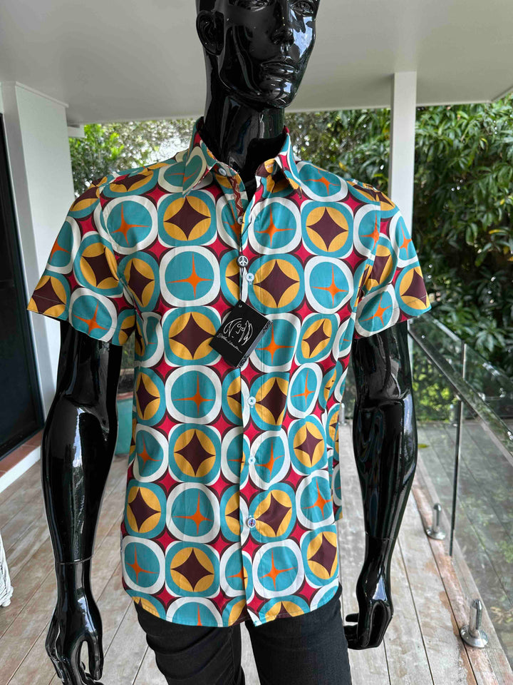 JOHN LENNON Mens Chequers Short Sleeve Shirt in Multi, MENS SHIRTS, JOHN LENNON, Elwood 101