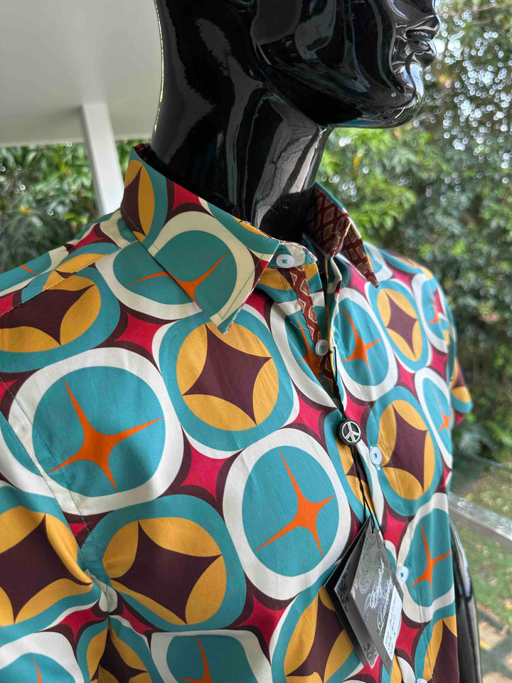 JOHN LENNON Mens Chequers Short Sleeve Shirt in Multi, MENS SHIRTS, JOHN LENNON, Elwood 101